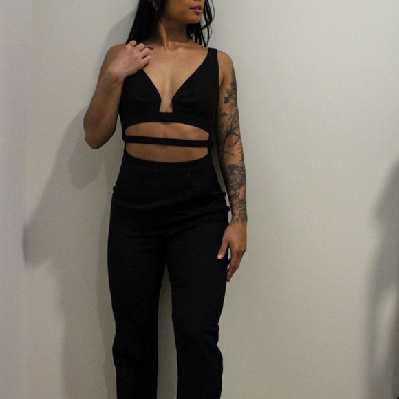 Black Cut-Out Jumpsuit - Picture 2 of 2